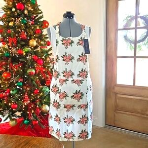 Rachel Zoe Bows and Holly Christmas Apron Baking Apron New with Ta…